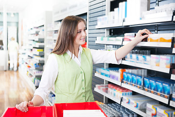 Image showing Female Pharmacist at Pharmacy