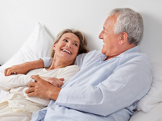 Image showing Couple Relaxing in Bed