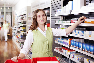 Image showing Pharmacist Looking For Medicine