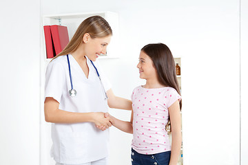 Image showing Doctor Congratulate Patient