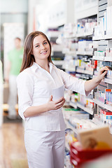 Image showing Female Standing in Pharmacy