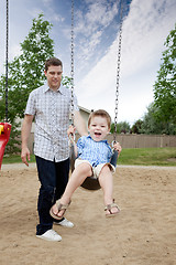 Image showing Father and Son at Playground