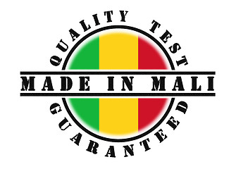 Image showing Quality test guaranteed stamp 