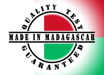 Image showing Quality test guaranteed stamp 