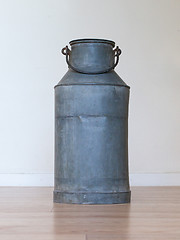 Image showing Old metal milk can