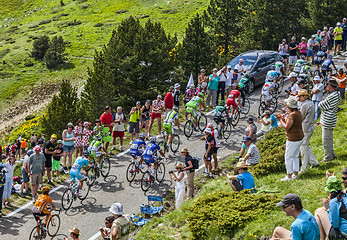 Image showing The Peloton in Mountains