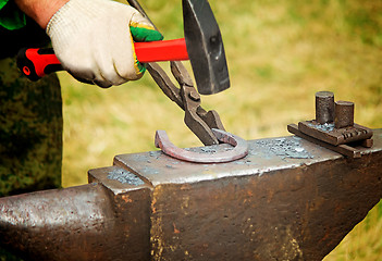 Image showing A small workshop for wrought iron Handicrafts.