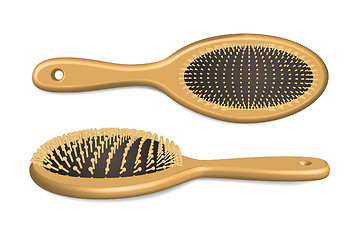 Image showing Hairbrush isolated on white