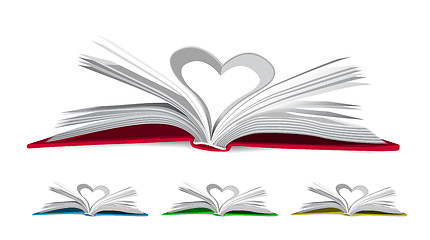 Image showing Heart from book pages