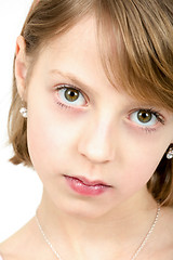 Image showing Studio portrait of young beautiful girl