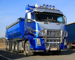 Image showing Blue Volvo Asphalt Truck