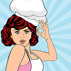 Image showing pop art woman cook