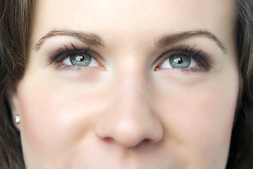 Image showing Closeup woman eyes