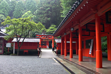 Image showing japanese temple's inner yard