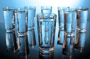 Image showing Eight glasses of water a day