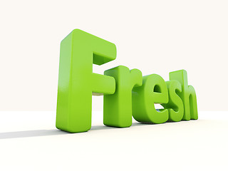 Image showing 3d word fresh