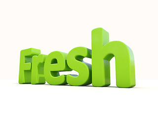 Image showing 3d word fresh