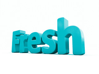 Image showing 3d word fresh