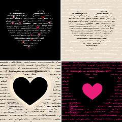 Image showing Heart illustration set. Love. Vector background.