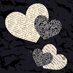 Image showing Heart illustration set. Love. Vector background.