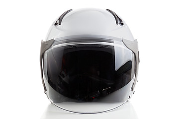 Image showing White jet fighter style helmet