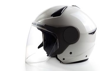 Image showing White modern quad ATV helmet