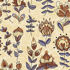 Image showing Ornamental floral color pattern.