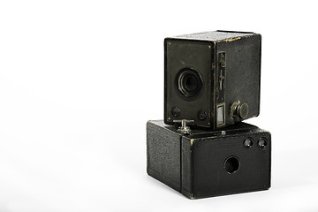Image showing Vintage box cameras