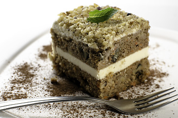 Image showing Slice of carror cake