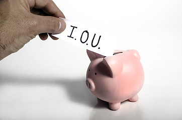 Image showing IOU Piggy bank