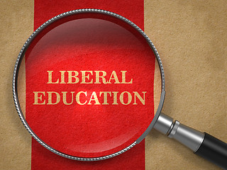 Image showing Liberal Education Concept - Magnifying Glass.
