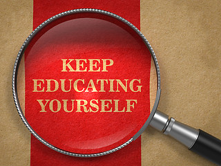 Image showing Education Concept - Magnifying Glass.