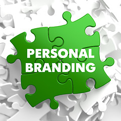 Image showing Personal Branding on Green Puzzle.