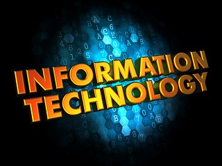 Image showing Information Technology on Digital Background.