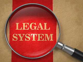 Image showing Legal System Concept - Magnifying Glass.