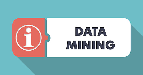 Image showing Data Mining on Blue in Flat Design.