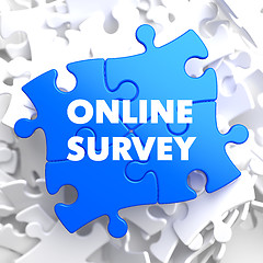 Image showing Online Survey on Blue Puzzle.