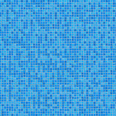 Image showing Blue Ceramic Mosaic. Seamless Tileable Texture.