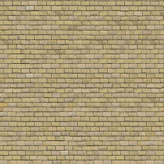 Image showing Beige Brick Wall. Seamless Tileable Texture.