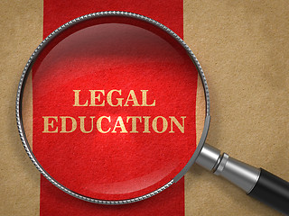 Image showing Legal Education Concept - Magnifying Glass.