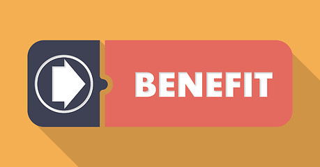 Image showing Benefit Concept on Orange in Flat Design.