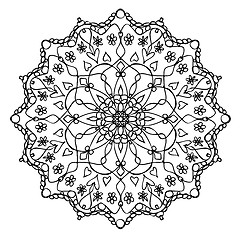 Image showing Mandala Black and White