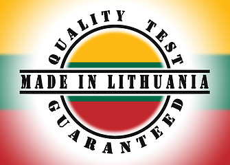 Image showing Quality test guaranteed stamp 