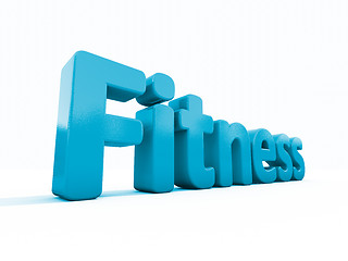 Image showing 3d word fitness