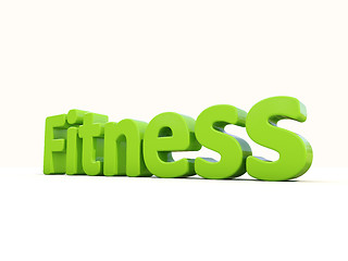 Image showing 3d word fitness