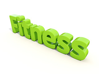 Image showing 3d word fitness