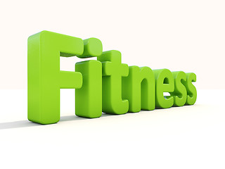 Image showing 3d word fitness