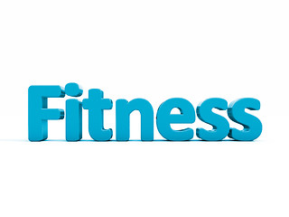 Image showing 3d word fitness