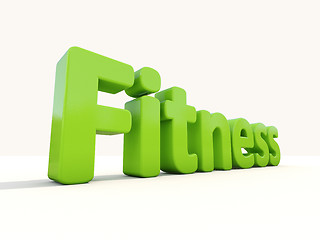 Image showing 3d word fitness