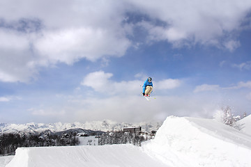 Image showing Jumping skier